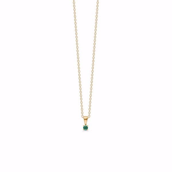 Halskette aus 8kt Gold mit grünem Smaragd 8369/7/08