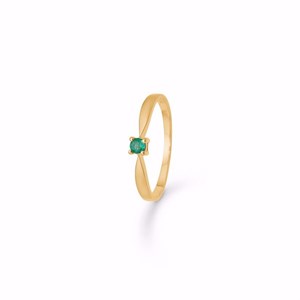 Gold & Silber Design - Ring aus 8kt. mit Smaragd 8369/6/08
