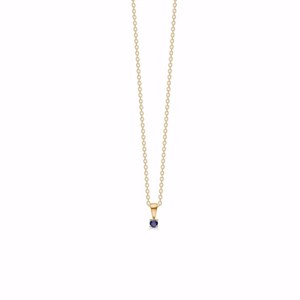 Halskette aus 8kt Gold mit blauem Saphir 8370/7/08