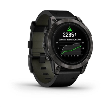 GARMIN – Epix Pro (Gen 2) in Titan mit schwarzem Lederarmband