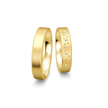 Breuning Trauringe in 8-14 kt Gold mit Muster und 0,025 ct