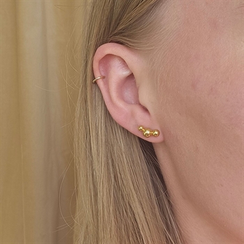 Jane Kønig - Atomic Tree Ball Stud in Vergoldet Silber