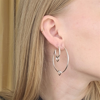 Jane Kønig Big Tied Heart Hoop in Silber 2