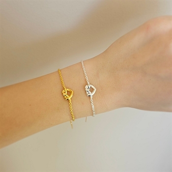 Tied Heart Armband in vergoldetem Silber von Jane Kønig