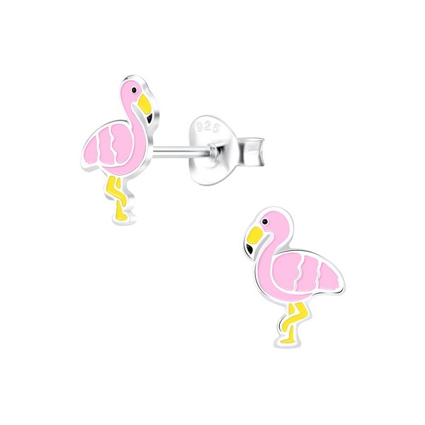 Kinderohrringe aus silber mit Flamingo | BB214438