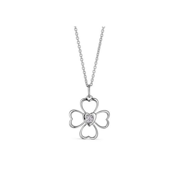 Spinning Jewelry - Luck\'n Love Halskette aus silber mit Herzanhänger 10116