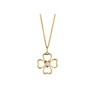 Spinning Jewelry - Luck'n Love Halskette aus vergoldete silber mit Herzanhänger 10117