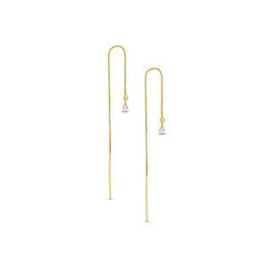 Spinning Jewelry - Funkelnde Ohrringe aus vergoldete silber mit Steinen 10119