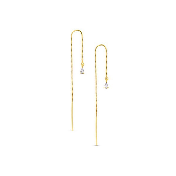 Spinning Jewelry - Funkelnde Ohrringe aus vergoldete silber mit Steinen 10119