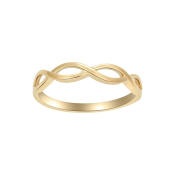 8kt Goldring m. gedrehtem Muster von Siersbøl 10428190300