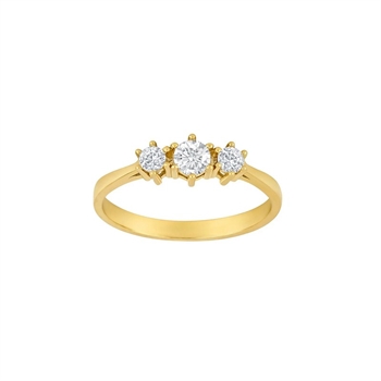 8kt Goldring mit Zirkonia von Siersbøl 10428460300