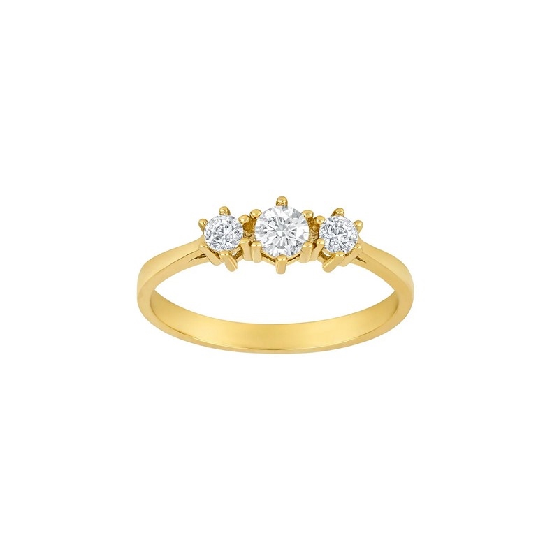 8kt Goldring mit Zirkonia von Siersbøl 10428460300