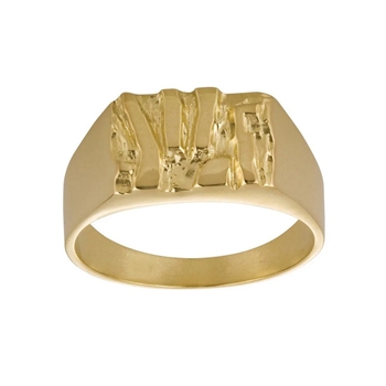 Son of Noa Siegelring aus Gold mit rustikaler Oberfläche