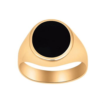 Son of Noa Siegelring aus 14 kt Gold mit schwarzem Onyx für Herren