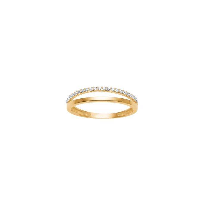  Siersbøl – 8 kt. Goldring mit 3 zirkonia