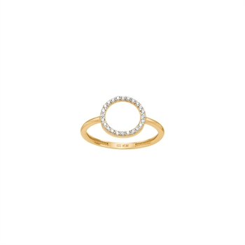 8kt Goldring mit Zirkonia von Siersbøl 10832240300