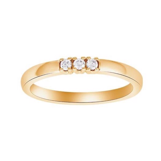 Siersbøl Heart Alliancering in 14 kt Gold mit 1-5 Steinen x 0,03 ct