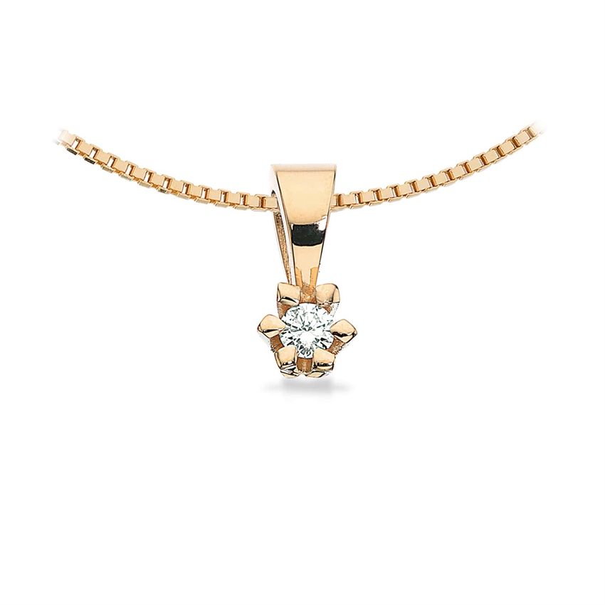 Victoria Diamant 14kt Gold Anhänger - 0,05 ct. TW/SI