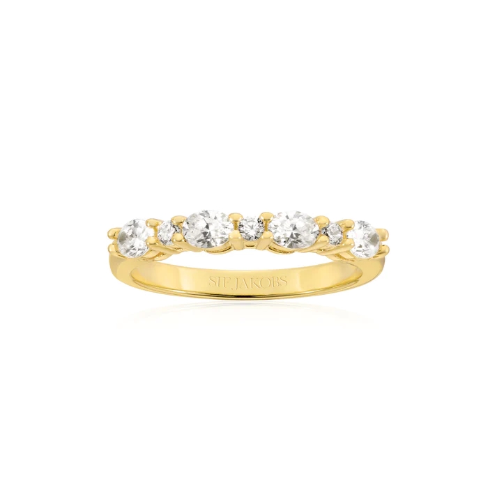 Sif Jakobs - Ellera Oval ring aus vergoldetem silber m. zirkonia 