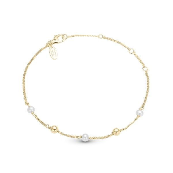 Christina FRESH WATER PEARLS Armband vergoldet 601-G39