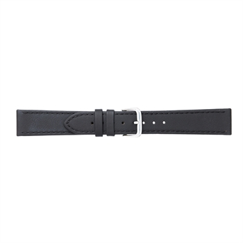 Weiches schwarzes Lederarmband von 14-22 mm
