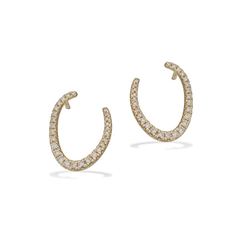 Dazzling - 14 kt. Gold Ohrringe mit insgesamt 0,24 H-W/SI