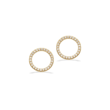 Dazzling - 14 kt. Gold Ohrringe mit insgesamt 0,18 H-W/SI