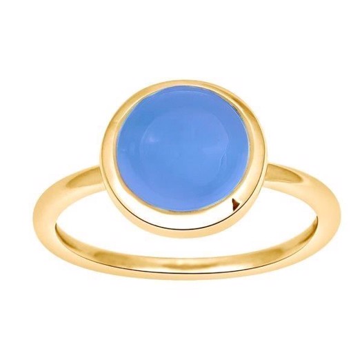 Nordahl smykker - SWEETS - Vergoldeter Ring mit blauem Chalzedon