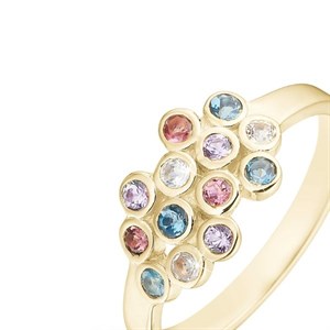 Christina Collect - COLORFUL CHAMPAGNE Ring in vergoldet silber 4.10.B Nahaufnahme