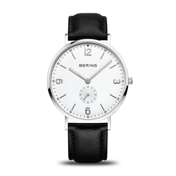 Bering - Herrenuhr mit weißem Sunray-Zifferblatt