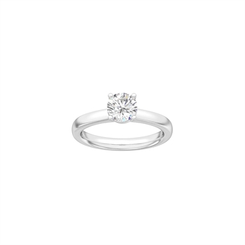 Klassischer runder Weißgoldring mit 1,0 Karat im Labor gezüchtetem Diamanten von Siersbøl Luxury