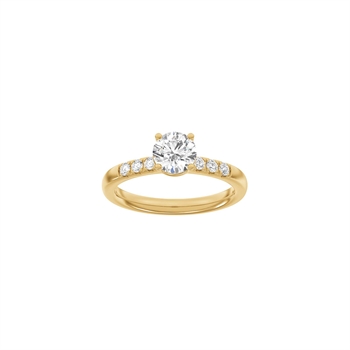 Klassischer runder Rotgoldring mit 1,2 Karat im Labor gezüchteten Diamanten von Siersbøl Luxury