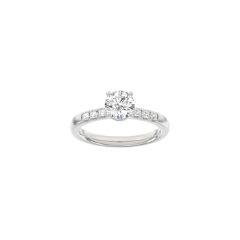 Klassischer runder Weißgoldring mit 1,2 Karat im Labor gezüchteten Diamanten von Siersbøl Luxury