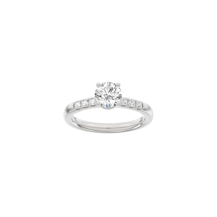 Klassischer runder Weißgoldring mit 1,2 Karat im Labor gezüchteten Diamanten von Siersbøl Luxury