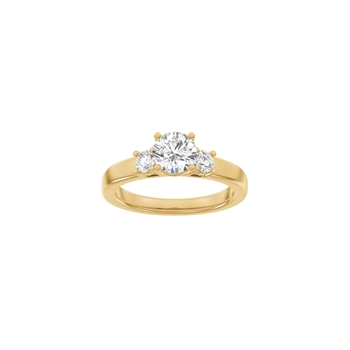LUXUS Klassischer runder Rotgoldring mit 1,33 ct Labordiamanten von Siersbøl Luxury