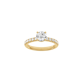 LUXUS Klassischer runder Ring aus 14 Karat Rotgold mit 1,4 Karat im Labor gezüchteten Diamanten von Siersbøl Luxury