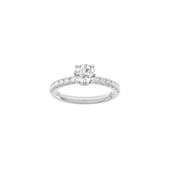 Klassischer runder Weißgoldring mit 1,4 Karat im Labor gezüchteten Diamanten von Siersbøl Luxury