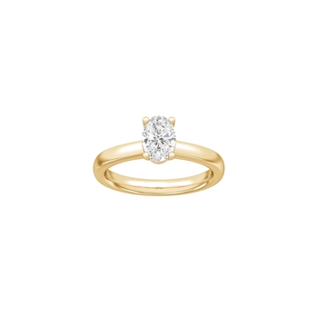 LUXUS Klassischer ovaler Rotgoldring mit 1,0 ct TW/VS2 im Labor gezüchtetem Diamanten von Siersbøl Luxury