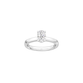 Ovaler Ring aus 14 Karat Weißgold mit 1,0 Karat im Labor gezüchtetem Diamanten von Siersbøl Luxury