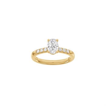 LUXUS Klassischer ovaler Rotgoldring mit 1,2 ct TW/VS2-Labordiamanten von Siersbøl Luxury