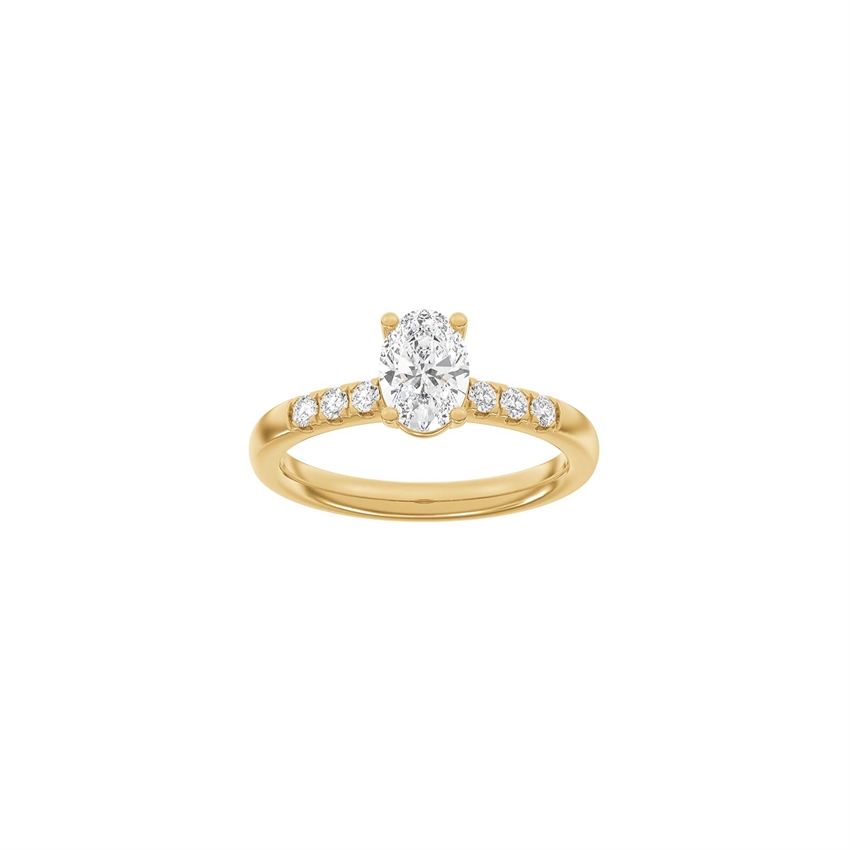 LUXUS Klassischer ovaler Rotgoldring mit 1,2 ct TW/VS2-Labordiamanten von Siersbøl Luxury