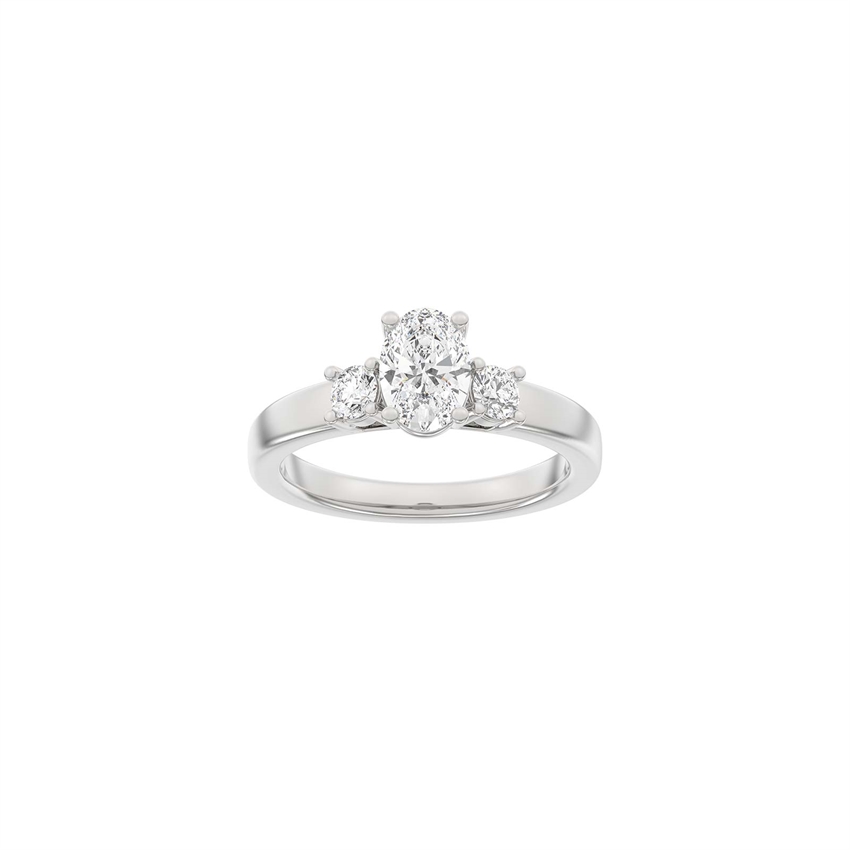 LUXUS Klassischer ovaler Weißgoldring mit 1,33 ct im Labor gezüchteten Diamanten von Siersbøl Luxury