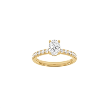 Klassischer ovaler Rotgoldring mit 1,4 Karat im Labor gezüchteten Diamanten von Siersbøl Luxury