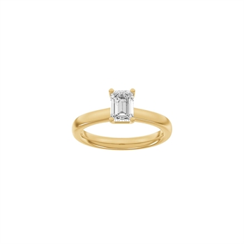 Siersbøl Luxury Classic quadratischer Ring in 14 kt Rotgold mit 1,0 ct im Labor gezüchtetem Diamanten