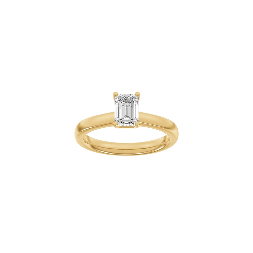 Siersbøl Luxury Classic quadratischer Ring in 14 kt Rotgold mit 1,0 ct im Labor gezüchtetem Diamanten