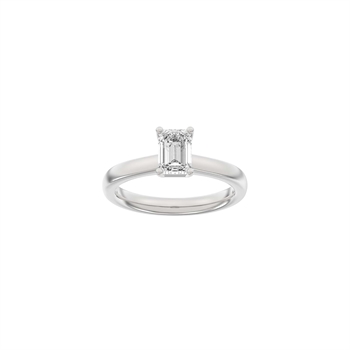 Siersbøl Luxury Classic quadratischer Ring in 14 kt Weißgold mit 1,0 ct im Labor gezüchtetem Diamanten