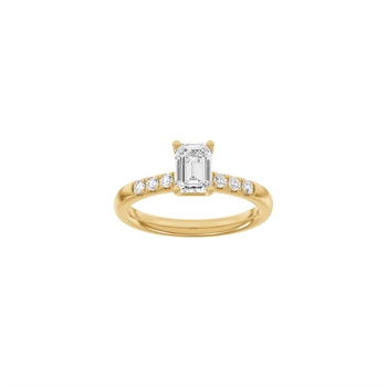 Siersbøl Luxury Classic quadratischer Ring in 14 kt Rotgold mit 1,2 ct im Labor gezüchteten Diamanten