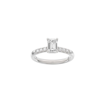 Siersbøl Luxury Classic quadratischer Ring in 14 kt Weißgold mit 1,2 ct im Labor gezüchteten Diamanten