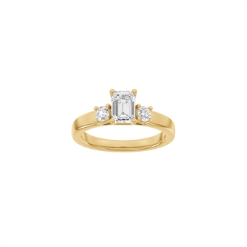 Siersbøl Luxury Classic quadratischer Ring in 14 kt Rotgold mit 1,33 ct im Labor gezüchteten Diamanten