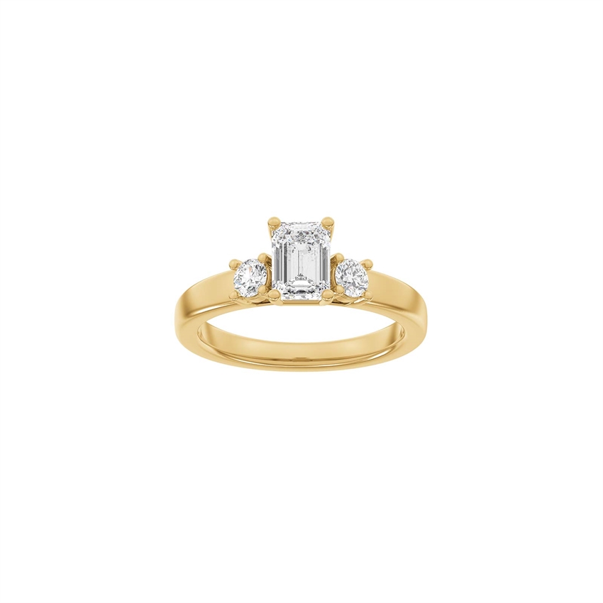 Siersbøl Luxury Classic quadratischer Ring in 14 kt Rotgold mit 1,33 ct im Labor gezüchteten Diamanten